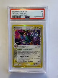 2006 POKEMON EX HOLON PHANTOMS #8 GYARADOS-HOLO PSA 5 - Image 1