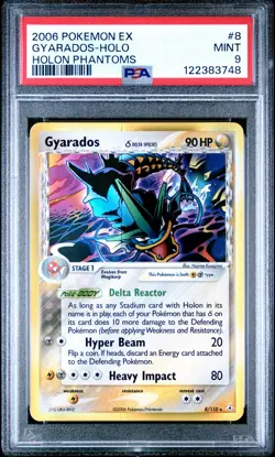 2006 POKEMON EX HOLON PHANTOMS #8 GYARADOS-HOLO PSA 9 - Image 1