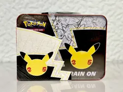 POKEMON CELEBRATIONS 25TH ANNIVERSARY COLLECTORS CHEST LUNCH BOX TIN NEW SEALED - Image 5