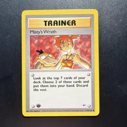 Misty's Wrath 114/132 Uncommon - Gym Heroes - 1st Edition - Pokemon WOTC - Image 1