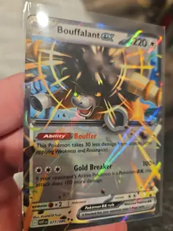 Bouffalant ex 077 2025 Pokemon S&V White Flare Double Rare PACK FRESH Card - Image 2