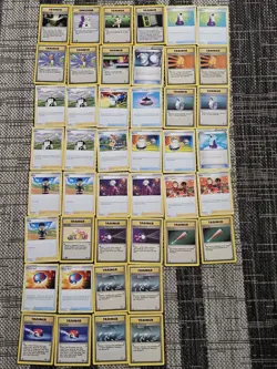 44 Pokemon Card Bulk Lot Common Uncommon Authentic No Energys All Trainers (P3) - Image 1