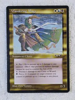 MTG Wandering Mage - Alliances (ALL) 1996 Magic the Gathering Card Rare LP - Image 2