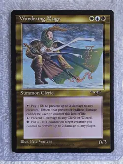 MTG Wandering Mage - Alliances (ALL) 1996 Magic the Gathering Card Rare LP - Image 4