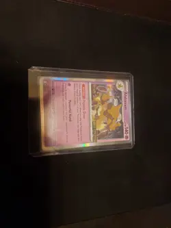 Alakazam Mega Evolution Stamped Staff Pokemon Card NM - Image 1