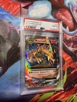Pokemon TCG M Charizard EX 13/108 Evolutions 2016 Holo Ultra Rare Card PSA 8 - Image 1