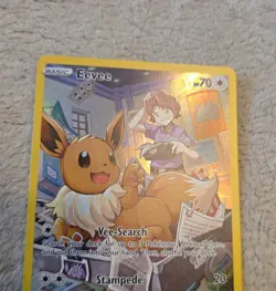 NM Eevee & Blue Full Art TG11/TG30 Brilliant Stars Holo Rare Pokemon Card - Image 3