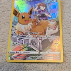 NM Eevee & Blue Full Art TG11/TG30 Brilliant Stars Holo Rare Pokemon Card - Image 5