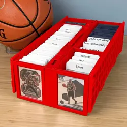 (1) BCW Red 1600-Count Baseball Trading Game Collectible Card Bin - Image 3