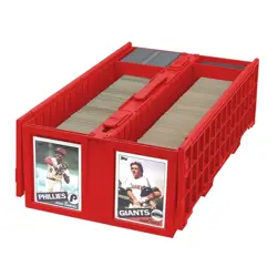 (1) BCW Red 1600-Count Baseball Trading Game Collectible Card Bin - Image 4