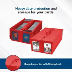 (1) BCW Red 1600-Count Baseball Trading Game Collectible Card Bin - Image 5