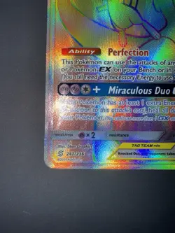 Mewtwo and Mew GX 242/236 Tag Team Full Art Textured Promo Card Pokemon TCG - Image 4