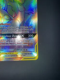 Mewtwo and Mew GX 242/236 Tag Team Full Art Textured Promo Card Pokemon TCG - Image 5