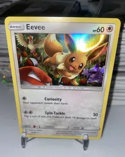 Pokemon Rare Holo Foil Eevee Card 48/68 SM Hidden Fates! - Image 1