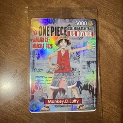 One Piece College Basketball US Voyage Monkey D. Luffy Promo Card - Holo - Jan-M - Image 1