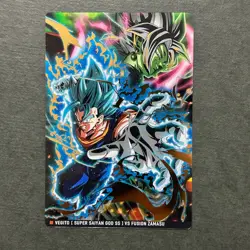 S4236 Vegito vs Zamasu SR Holo Japanese Dragon Ball Itajaga Card Vol.2 D28 - Image 1