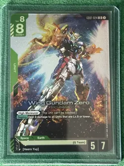 Wing Gundam Zero GD01-024 Newtype Rising Gundam Card Game TCG NM LR Foil - Image 1