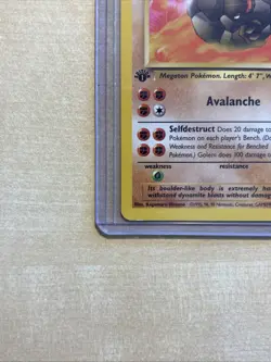 Pokemon TCG Fossil Golem 1st Edition Uncommon Card 36/62 - Image 3