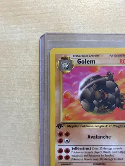 Pokemon TCG Fossil Golem 1st Edition Uncommon Card 36/62 - Image 4