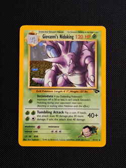 Pokemon TCG Giovanni's Nidoking Gym Challenge Holo Card 7/132 Unlimited Rare - Image 1
