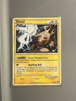 Pokemon TCG Elekid 21/102 Electrivire 20/102 Triumphant Non-Holo Rare Card MP - Image 1