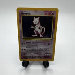 Pokemon TCG Base Set Mewtwo Holo Rare 10/102 English Card Wizards 1999 - Image 1