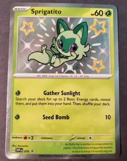 Sprigatito 076 Sv: Scarlet & Violet Promo Cards Holo Fast Shipping Near Mint - Image 1