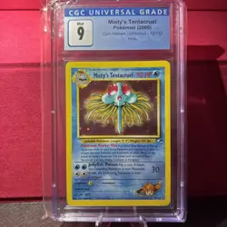 Pokemon 2000 Gym Heroes Misty's Tentacruel Holo Card 10/132 CGC Mint 9 Swirl - Image 2