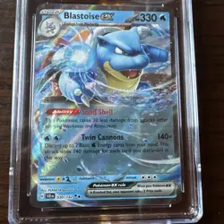CGC 10 Blastoise EX 030/142 Stellar Crown Full Art Double Rare Pokemon Card - Image 2