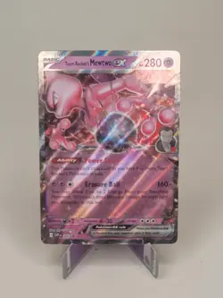 Team Rocket's Mewtwo ex 205 Sv: Scarlet & Violet Promo Cards Holo Near Mint - Image 1
