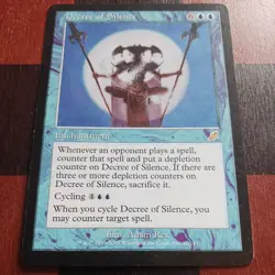 Mtg Decree of Silence LP Magic The Gathering Card Scourge Rare Enchantment - Image 1