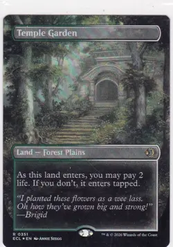 Temple Garden (Borderless) Lorwyn Eclipsed Foil MTG Magic - Image 1