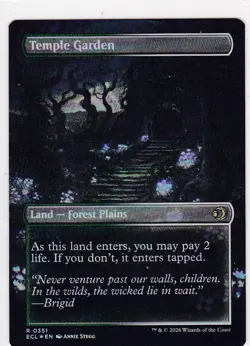 Temple Garden (Borderless) Lorwyn Eclipsed Foil MTG Magic - Image 2