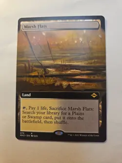 1x EXTENDED ART Marsh Flats, NM, Modern Horizons 2 (MH2), Magic Gathering, MtG - Image 1