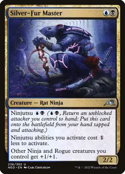 NM Silver-Fur Master, MTG, Kamigawa Neon Dynasty, Magic the Gathering, 236 - Image 1