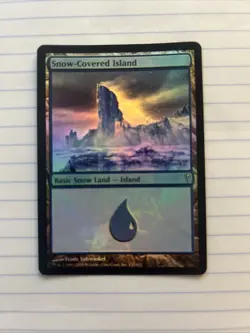 OG FOIL snow Covered Island - Cold Snap Lightly Played Foil - Image 1