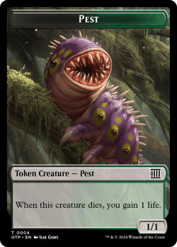 PEST TOKEN (#4) x4 mtg NM Breaking News 4 Token - Image 1