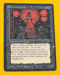 MTG SORCERESS QUEEN Arabian Nights (OldManMTG 005-054) - Image 1