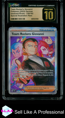 TEAM ROCKETS GIOVANNI POKEMON 238 2025 DESTINED RIVALS - DE CGC PRISTINE 10 - Image 1