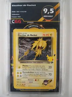 Carte Pokemon FR Electhor de Rocket (CEL GC 15) Celebrations CGG 9,5 27430095 - Image 1