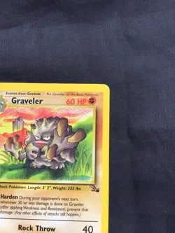 Pokemon Cards: Fossil 1st Edition Uncommon: Graveler 37/62 - Image 3
