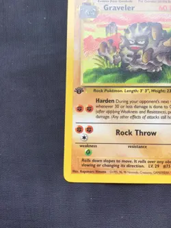 Pokemon Cards: Fossil 1st Edition Uncommon: Graveler 37/62 - Image 5