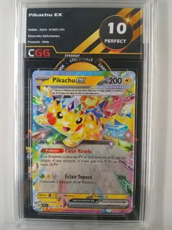 Carte Pokemon FR Pikachu ex (SSP 057) Etincelles Deferlantes CGG 10 27430069 - Image 1