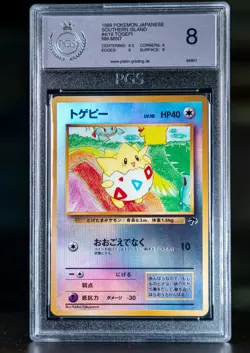 Togepi (Southern Islands, japanisch, reverse holo) PSA BGS PGS 8 Pokemon Karte - Image 1