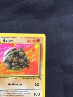 Pokemon Cards: Fossil 1st Edition Uncommon: Golem 36/62 - Image 3
