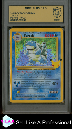 TURTOK POKEMON 2/102 2021 CELEBRATIONS HOLO GERMAN GSG 9.5 - Image 1