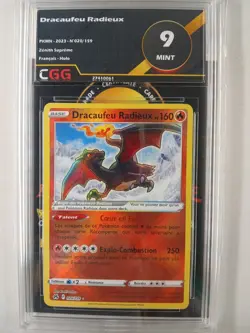 Carte Pokemon FR Dracaufeu Radieux (CRZ 020) Zenith Supreme CGG 9 27410061 - Image 1