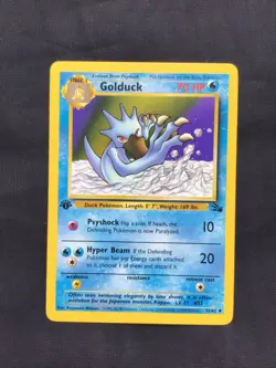 Pokemon Cards: Fossil 1st Edition Uncommon: Golduck 35/62 - Image 1