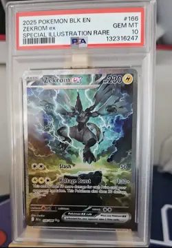 2025 Pokemon Zekrom ex PSA 10 Special Illustration Rare #166 - Near Mint+ - Image 1