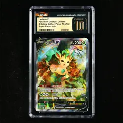 CGC 10 PRISTINE 2024 Pokemon CHN Leafeon V 134/132 Super Rare - Image 2